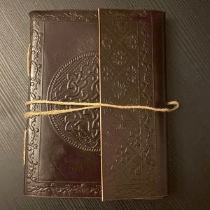 New Leather Bound Brown Rustic Journal with Rope